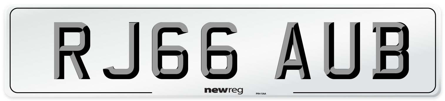 RJ66 AUB Number Plate from New Reg